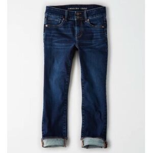 American Eagle AE Next Level Artist Crop Jean Size 6 Super Indigo